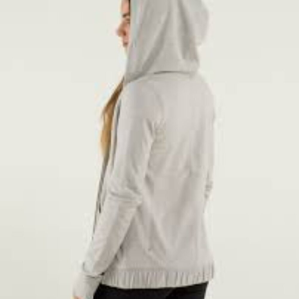 Womens Lululemon Hoodie Double lined zip jacket ribbed Size 8